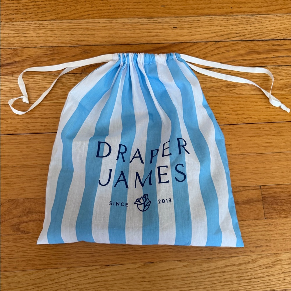 Draper James Two-Tone Light Blue and Navy Leather Crossbody - Picture 2 of 12